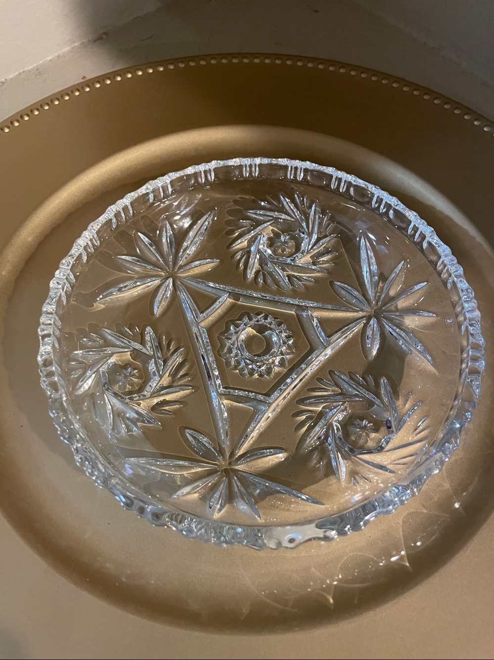 VTG- Anchor Hocking MCM Prescut Star of David Candy Dish
